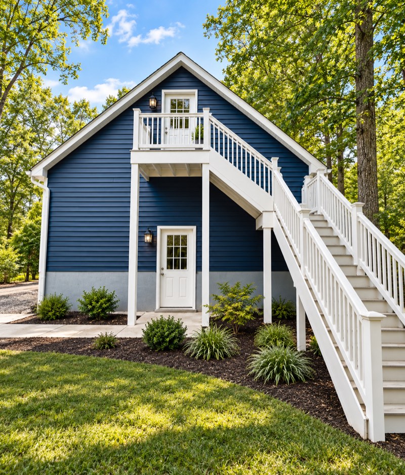Custom garage built by R.E. Horner Construction